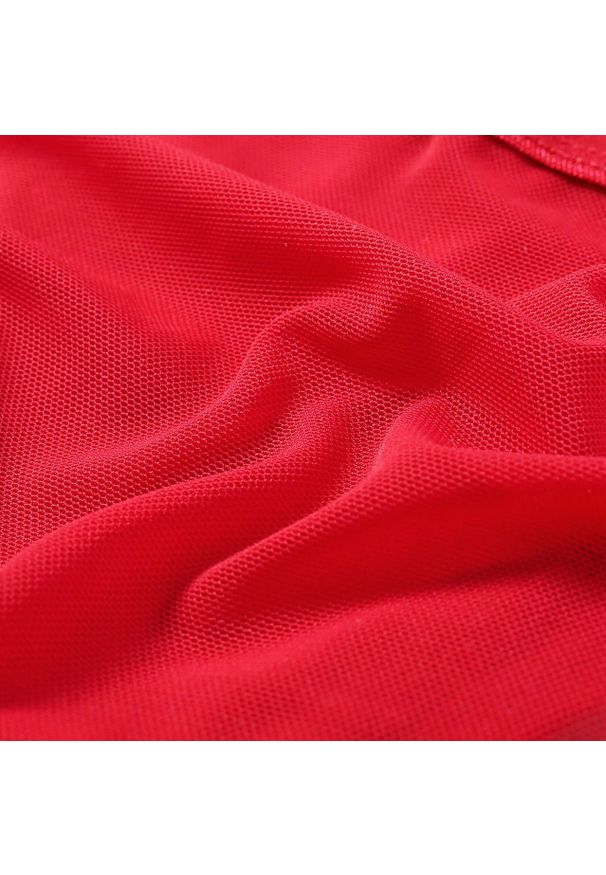 Intica - Majtki z przezroczystym klinem na co dzień Malve. Kolor: czerwony. Materiał: tkanina, materiał, skóra