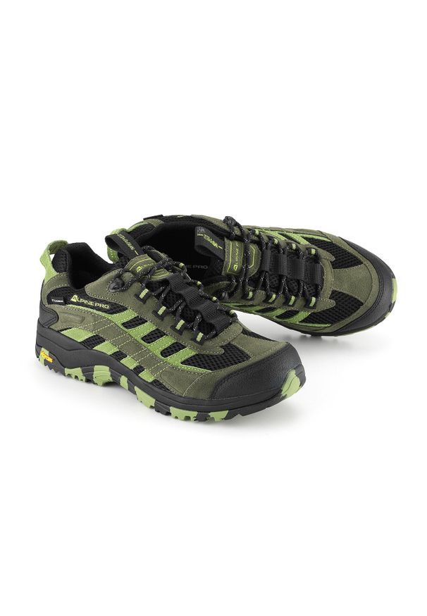 ALPINE PRO - Buty trekkingowe niskie unisex Alpine Pro Okane Vibram. Okazja: na co dzień. Kolor: zielony. Styl: casual. Sport: turystyka piesza