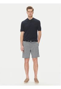 BOSS Szorty materiałowe C-Kane-Rds-Shorts 50538016 Niebieski Regular Fit. Kolor: niebieski. Materiał: len #5