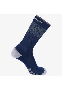 salomon - Skarpety do biegania Salomon Predict Crew wysokie, wełna merino. Kolor: wielokolorowy. Materiał: poliester, poliamid, akryl, elastan, wełna. Sport: bieganie #1