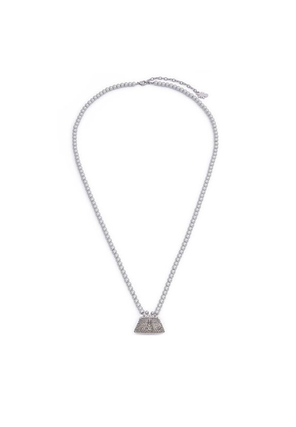 Weekend Max Mara Łańcuszek 2525756015 Szary. Materiał: metalowe. Kolor: szary