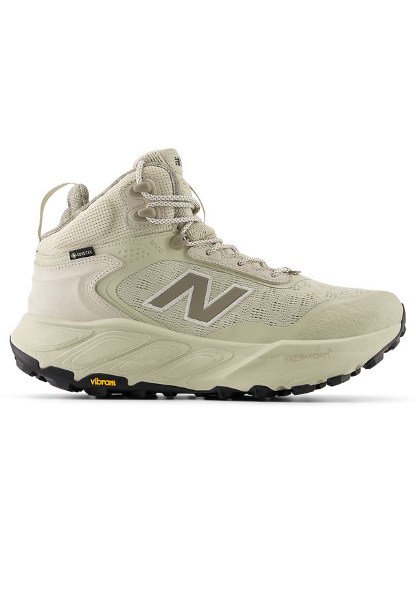 Buty męskie New Balance Fresh Foam X Hierro Hiker Gore-Tex v9 MTHIMCA9 – beżowe. Kolor: beżowy. Materiał: materiał, syntetyk. Szerokość cholewki: normalna. Technologia: Gore-Tex. Sport: bieganie, fitness