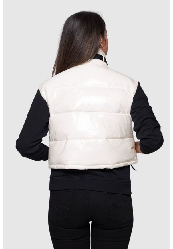 Invicta - INVICTA Biały puchowy bezrękawnik damski, Rozmiar XS. Kolor: biały. Materiał: puch. Długość rękawa: bez rękawów