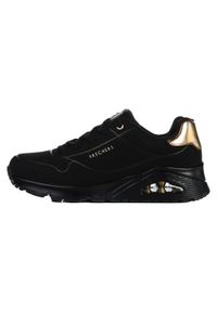 skechers - Buty do chodzenia dla dzieci Skechers Uno Gen1 Shimmer. Kolor: czarny. Materiał: syntetyk, materiał. Szerokość cholewki: normalna. Model: Skechers Sport. Sport: turystyka piesza
