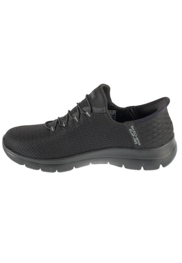 skechers - Buty sportowe Sneakersy damskie, Slip-Ins: Summits - Diamond Dream. Kolor: czarny. Sport: turystyka piesza