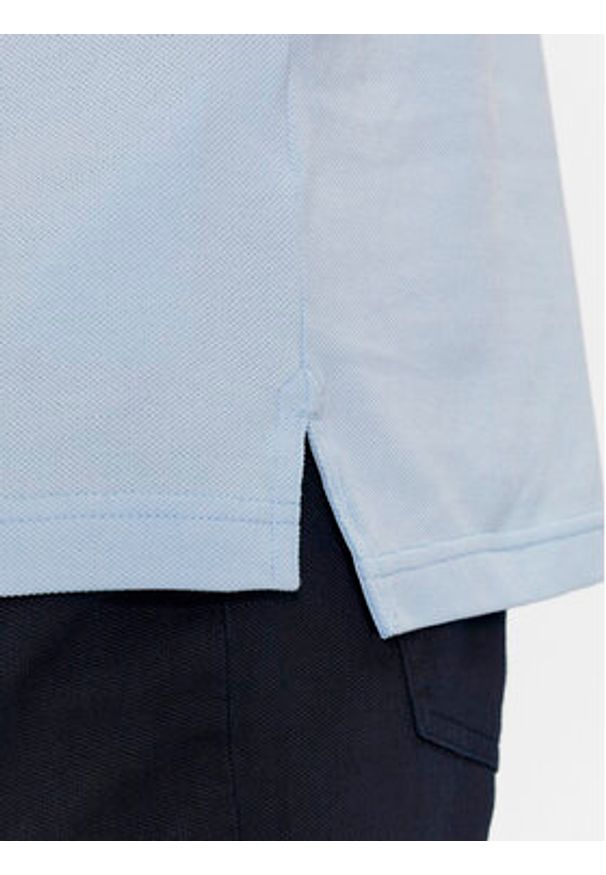 TOMMY HILFIGER - Tommy Hilfiger Polo 1985 MW0MW17771 Błękitny Slim Fit. Typ kołnierza: polo. Kolor: niebieski. Materiał: bawełna