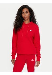 Adidas - adidas Bluza Essentials Small Logo IY1648 Czerwony Regular Fit. Kolor: czerwony. Materiał: bawełna, syntetyk