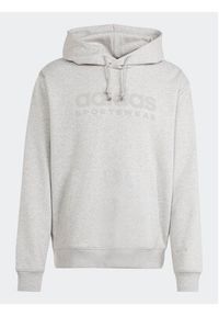 Adidas - adidas Bluza All Szn Fleece Graphic IW1205 Szary Loose Fit. Kolor: szary. Materiał: bawełna #3