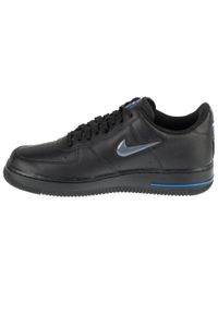Nike - Buty sportowe Sneakersy męskie, Air Force 1 Low Jewel. Kolor: czarny. Materiał: skóra. Model: Nike Air Force. Sport: turystyka piesza