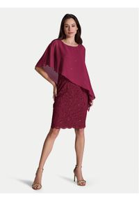 Swing Sukienka koktajlowa 77760410 Bordowy Regular Fit. Kolor: czerwony. Materiał: syntetyk. Styl: wizytowy #1
