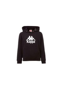 Kappa Taino Kids Hoodie, chłopięca bluza, czarna. Okazja: na uczelnię, na co dzień. Kolor: czarny. Materiał: bawełna. Styl: casual