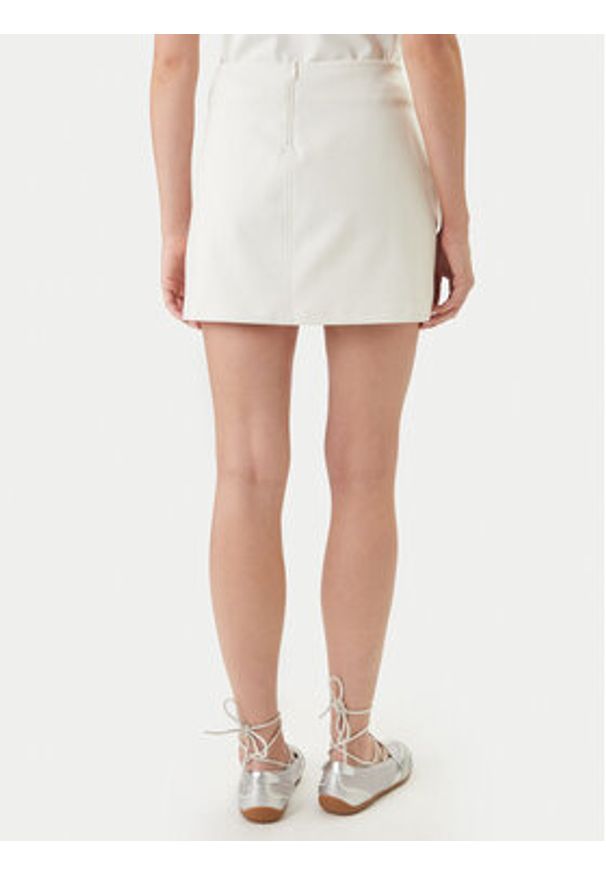 Calvin Klein Jeans Spódnica mini LV047F251G Beżowy Slim Fit. Kolor: beżowy. Materiał: syntetyk