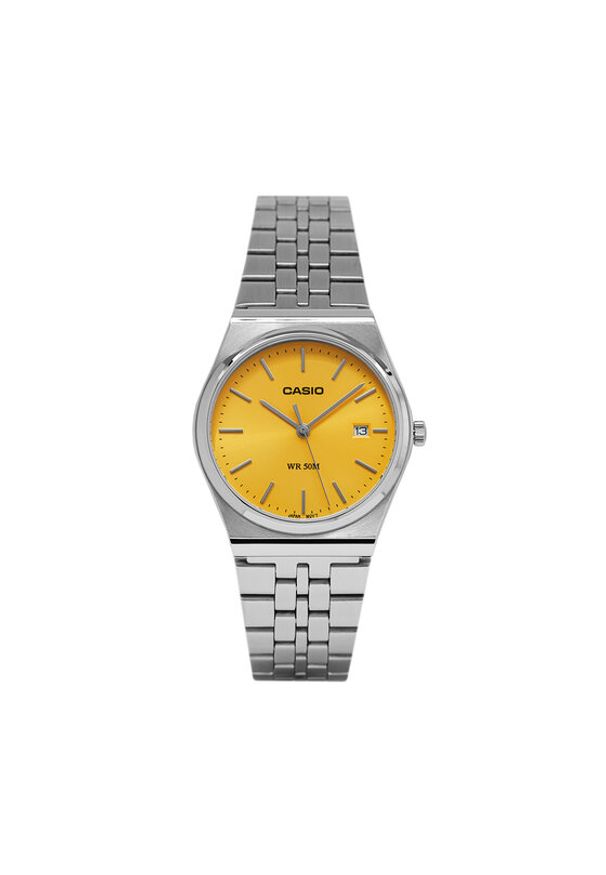 Casio Zegarek MTP-B145D-9AVEF Srebrny. Kolor: srebrny