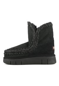 Mou - MOU Eskimo 18 bounce Śniegowce damskie. Okazja: na co dzień. Kolor: czarny. Materiał: materiał, wełna, zamsz. Szerokość cholewki: normalna. Sezon: zima. Styl: elegancki, klasyczny, casual #4