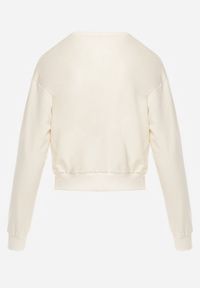 Renee - Jasnobeżowa Bluza z Bawełną ze Ściągaczami przy Rękawach i w Pasie Alberia. Kolor: beżowy. Materiał: bawełna #2
