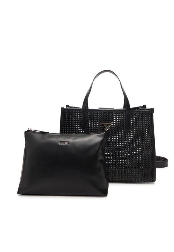 Guess Torebka Brigitta HWWZ72 06230 Czarny. Kolor: czarny. Materiał: skórzane