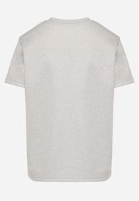 Born2be - Jasnoszary T-shirt o Klasycznym Kroju z Ozdobnym Haftem Galerrena. Okazja: na co dzień, na spotkanie biznesowe, do pracy. Kolor: szary. Materiał: jeans. Wzór: haft. Styl: klasyczny #5