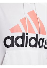 Adidas - adidas Bluza Essentials Logo IJ8573 Biały Regular Fit. Kolor: biały. Materiał: bawełna #5