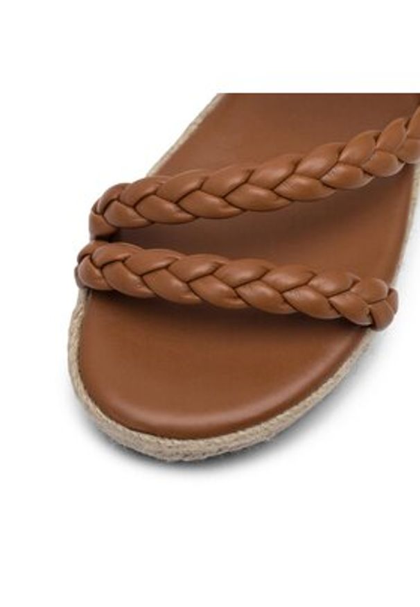 DeeZee Espadryle E8875-1 Brązowy. Kolor: brązowy. Materiał: skóra