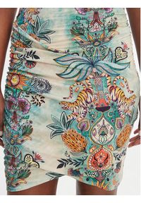 Just Cavalli Sukienka codzienna 80PAOE04 CJ112 Kolorowy Slim Fit. Okazja: na co dzień. Materiał: bawełna. Wzór: kolorowy. Typ sukienki: proste. Styl: casual #3