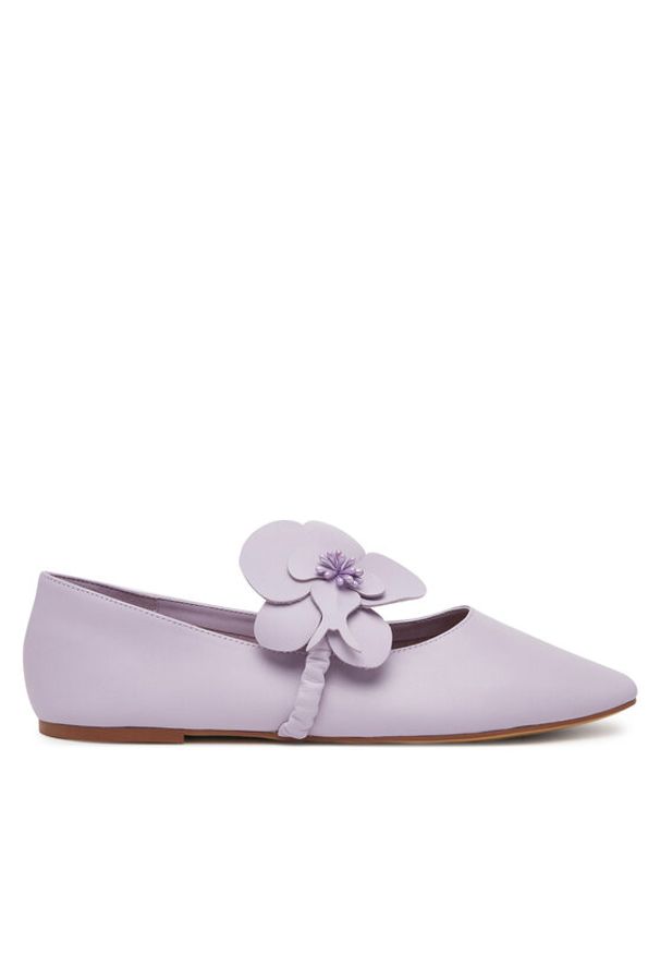 Aldo Baleriny Floralina 13966793 Fioletowy. Kolor: fioletowy. Materiał: skóra