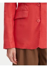 United Colors of Benetton - United Colors Of Benetton Marynarka 25BVDW036 Czerwony Regular Fit. Kolor: czerwony. Materiał: lyocell #5