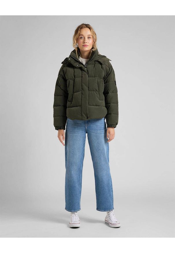 Lee - LEE PUFFER JACKET DAMSKA KURTKA ZIMOWA SERPICO GREEN L56VMMOJ 112113117. Sezon: zima