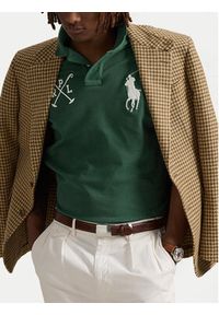 Polo Ralph Lauren Polo 710978082001 Zielony Custom Slim Fit. Typ kołnierza: polo. Kolor: zielony. Materiał: bawełna #6