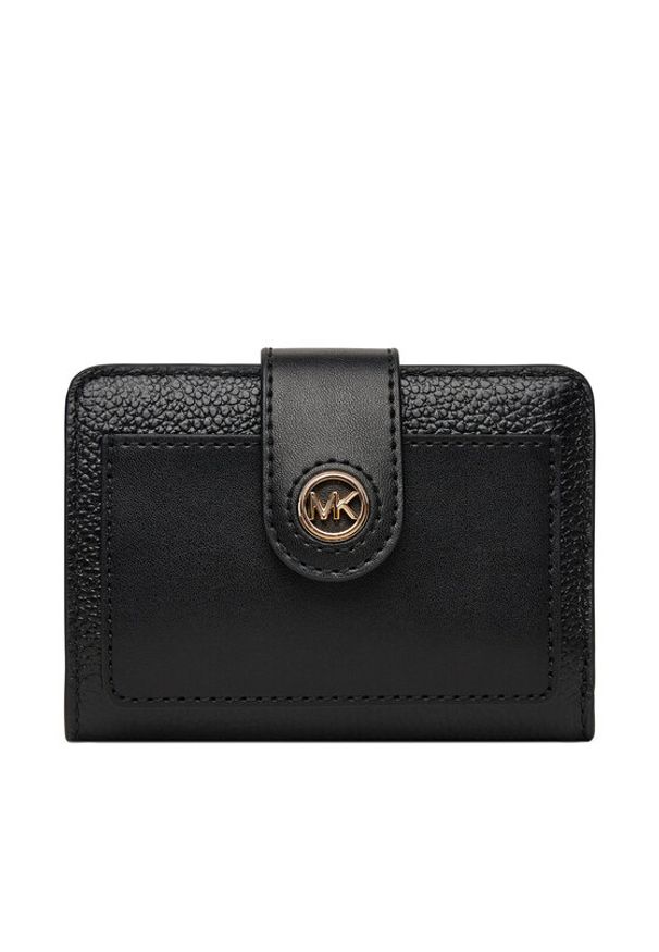 MICHAEL Michael Kors Mały Portfel Damski 32H3G0KD5L Czarny. Kolor: czarny. Materiał: skóra