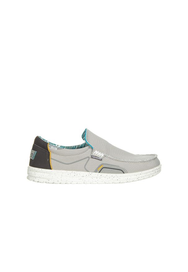 Półbuty HeyDude Mikka Hawk Dusty Grey 003238, Szary, Materiał. Kolor: szary. Materiał: tkanina. Szerokość cholewki: normalna. Wzór: kropki. Sezon: wiosna, lato