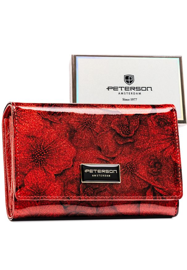 Portfel damski Peterson PTN PS112-FDS czerwony. Kolor: czerwony