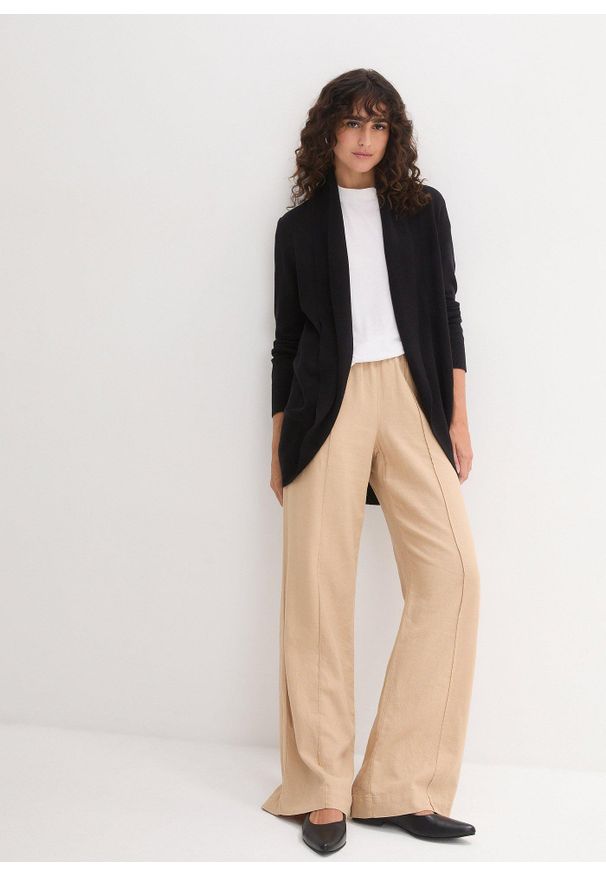 bonprix - Sweter bez zapięcia. Kolor: czarny