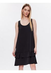 Liu Jo Beachwear Sukienka koktajlowa VA3101 T3416 Czarny Relaxed Fit. Kolor: czarny. Materiał: syntetyk. Styl: wizytowy