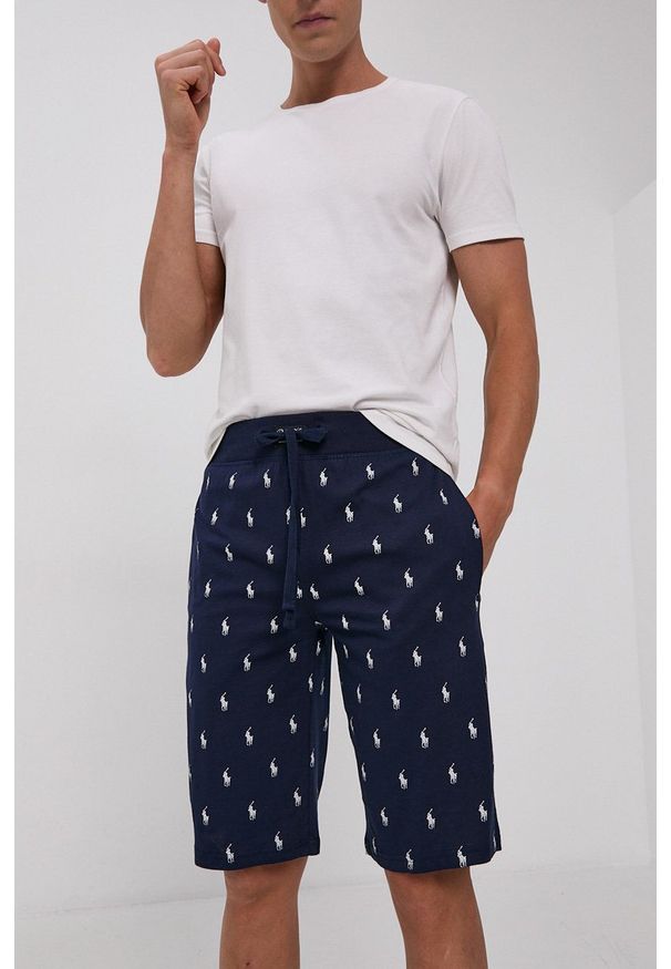 Polo Ralph Lauren - Szorty piżamowe. Kolor: niebieski. Materiał: dzianina