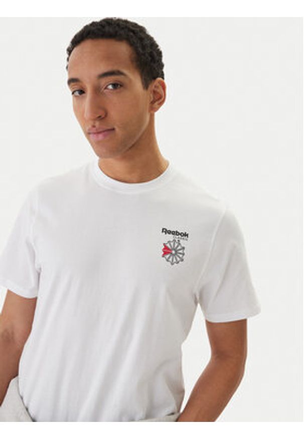 Reebok T-Shirt Greyson RK25568CCM Biały Regular Fit. Kolor: biały. Materiał: bawełna