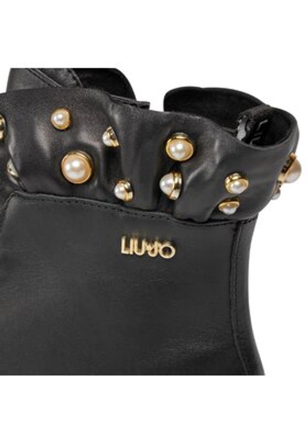 Liu Jo Trapery Pink 148 SF3073 PX223 Czarny. Kolor: czarny. Materiał: skóra