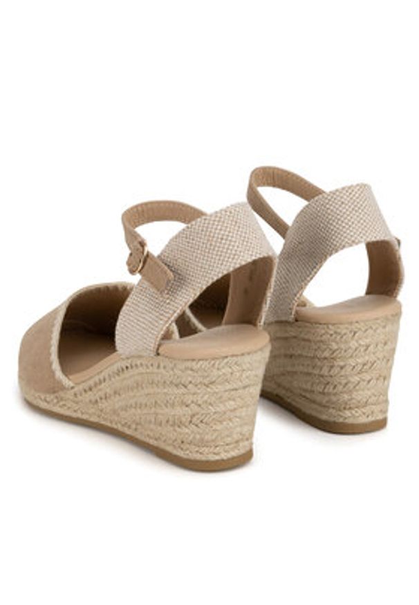 Jenny Fairy Espadryle WYL2610-1 Beżowy. Kolor: beżowy. Materiał: materiał