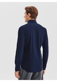 Pako Lorente - PAKO LORENTE – Granatowa koszula z bawełną. Kolor: niebieski. Materiał: bawełna. Długość rękawa: długi rękaw. Długość: długie #9