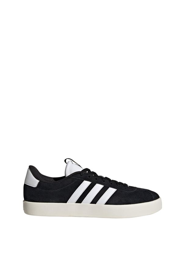 Adidas - Buty VL Court 3.0. Kolor: czarny, biały, żółty, wielokolorowy. Materiał: skóra. Sport: turystyka piesza