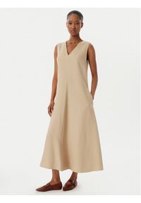 Weekend Max Mara Sukienka codzienna Egoista 2515221072 Beżowy Regular Fit. Okazja: na co dzień. Kolor: beżowy. Materiał: len. Typ sukienki: proste. Styl: casual #1