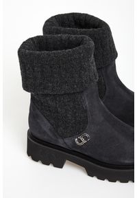 Botki damskie skóra zamszowa CESARE CASADEI. Materiał: zamsz, skóra #2