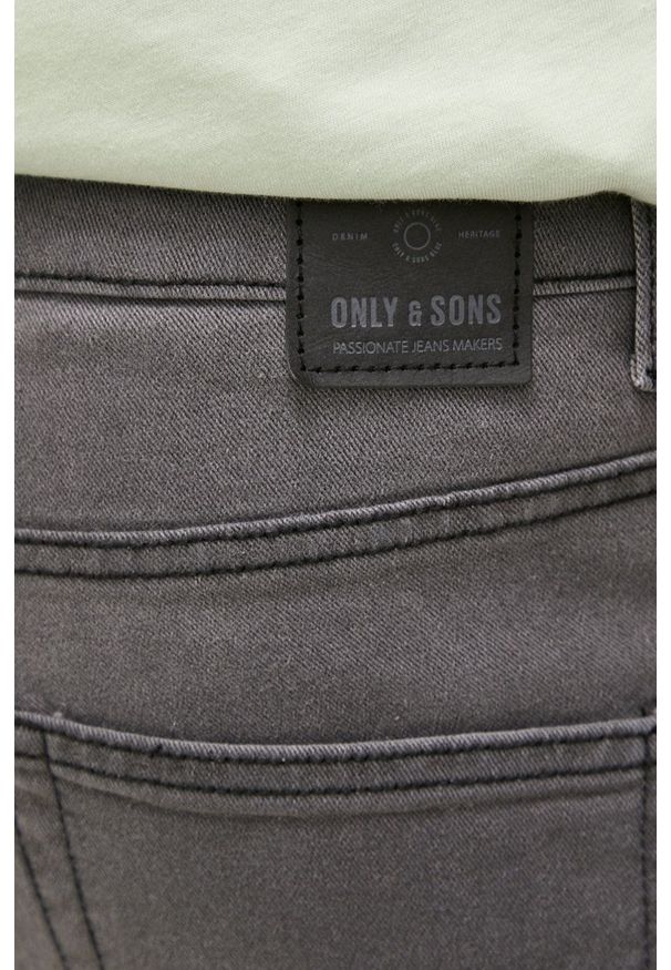 Only & Sons jeansy Loom męskie. Kolor: szary