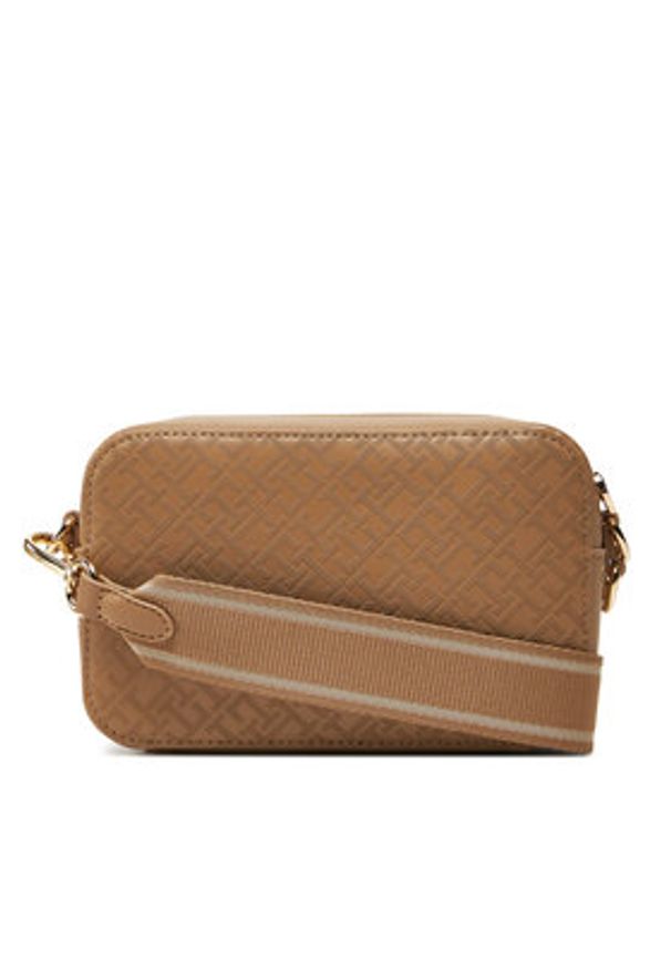 TOMMY HILFIGER - Tommy Hilfiger Torebka Th Distinct Camera Bag Mono AW0AW17221 Brązowy. Kolor: brązowy. Materiał: skórzane