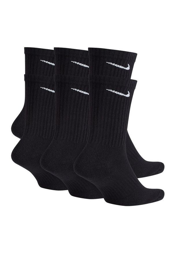 Nike - Skarpety Unisex Adult Everyday Cushioned (zestaw 6 Sztuk). Kolor: czarny. Sport: turystyka piesza
