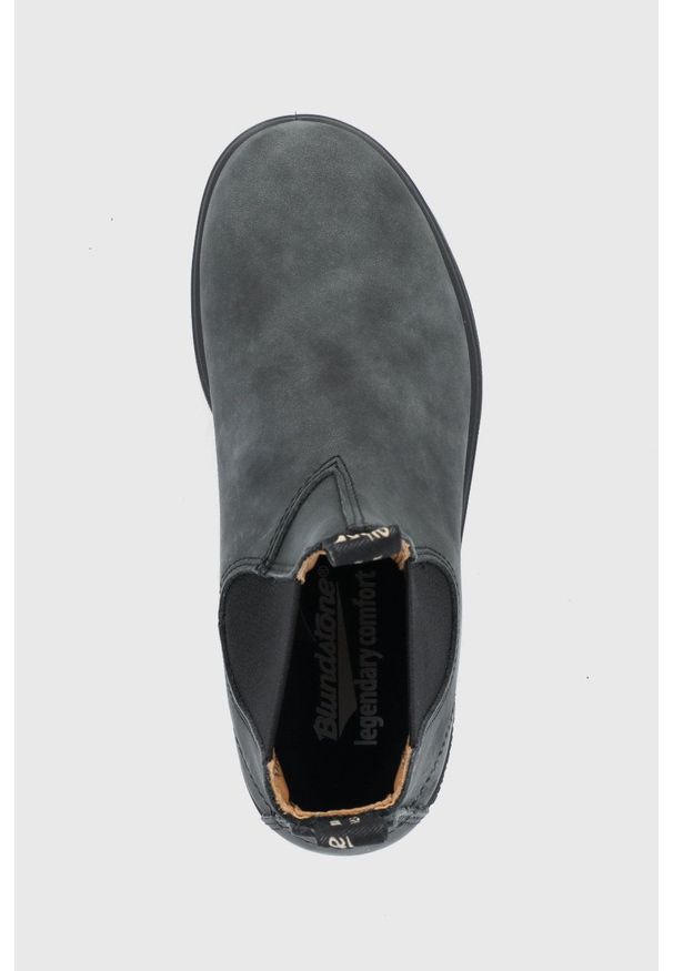 Blundstone - Sztyblety skórzane 587. Nosek buta: okrągły. Kolor: szary. Materiał: skóra