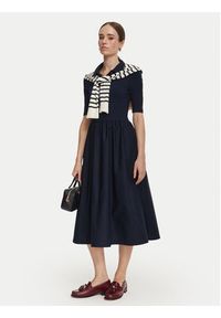 TOMMY HILFIGER - Tommy Hilfiger Sukienka codzienna WW0WW52227 Granatowy Regular Fit. Okazja: na co dzień. Kolor: niebieski. Materiał: bawełna. Typ sukienki: proste. Styl: casual #4