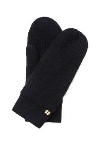 Ochnik - Czarne rękawiczki damskie z jednym palcem. Kolor: czarny. Materiał: poliester. Sezon: zima. Styl: casual #1