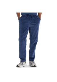 Spodnie męskie New Balance MP53521NNY - granatowe. Kolor: niebieski. Materiał: sztruks, bawełna #1