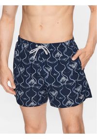 Emporio Armani Underwear Szorty kąpielowe 211740 3R444 18736 Granatowy Regular Fit. Kolor: niebieski. Materiał: syntetyk