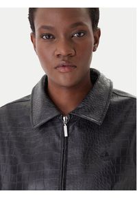 Adidas - adidas Kamizelka Pleather KE5033 Czarny Oversize. Kolor: czarny. Materiał: skóra #4